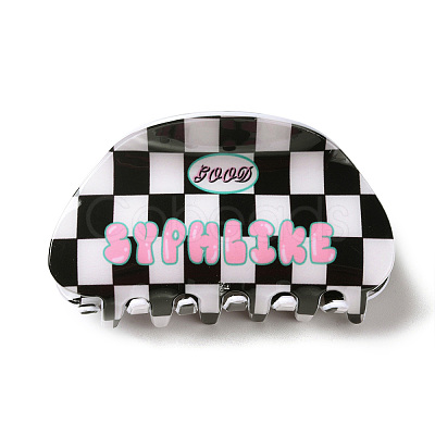 Tartan Pattern PVC Claw Hair Clips PHAR-M013-02F-1