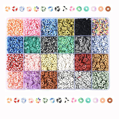 DIY Stretch Bracelet Jewelry Kits CLAY-YW0002-40-1