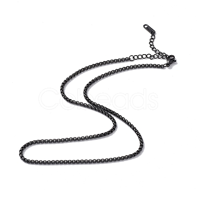 304 Stainless Steel Box Chain Necklace for Men Women NJEW-K245-020D-1