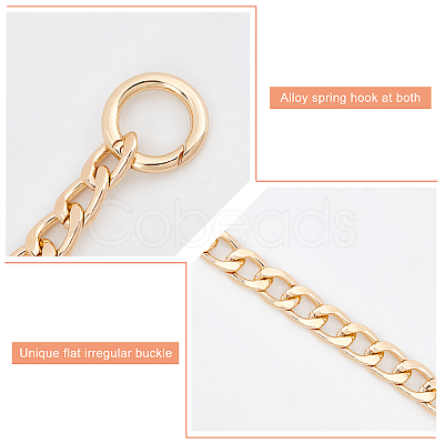 6Pcs 2 Color Aluminum Curb Chain Strap FIND-NB0001-67-1