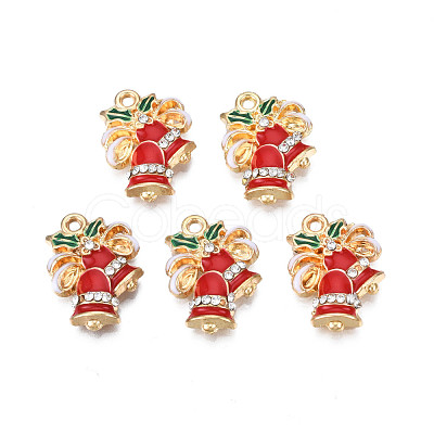 Rack Plating Alloy Enamel Pendants ENAM-N055-143LG-1