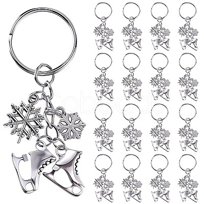 20Pcs Alloy Keychain KEYC-SC0001-15B-1