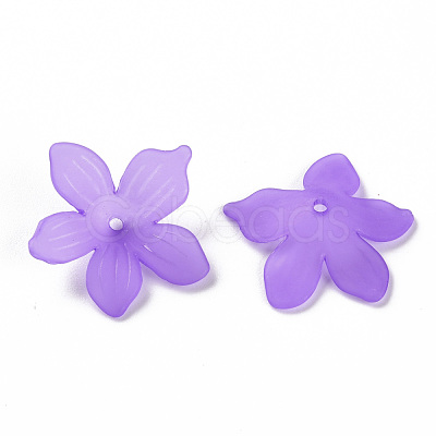 Frosted Acrylic Bead Caps X-MACR-S371-05A-747-1