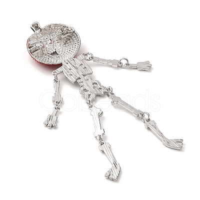 Halloween Skull with Pumpkin Enamel Pins JEWB-B027-02-1
