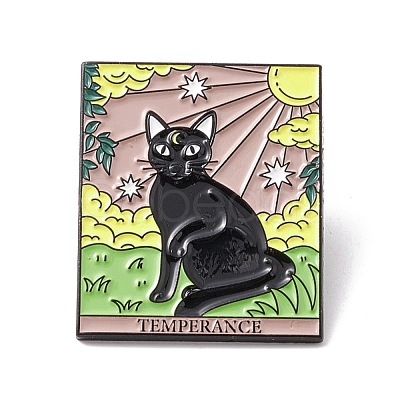 Temperance Word Enamel Pin JEWB-H007-13EB-1