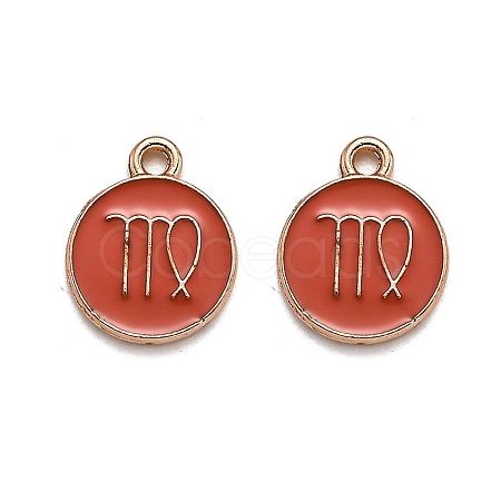 Alloy Enamel Pendants ENAM-S124-01B-12B-1