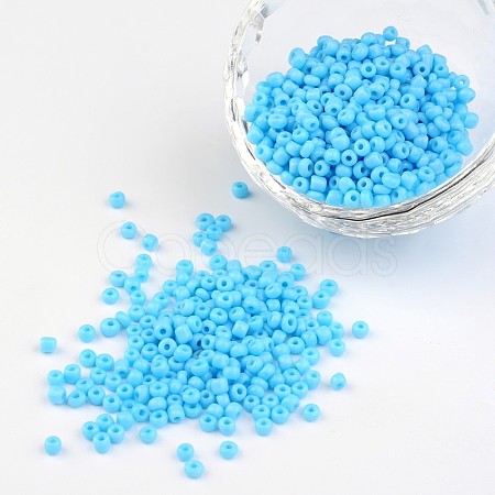 8/0 Opaque Colours Round Glass Seed Beads X-SEED-A010-3mm-43-1