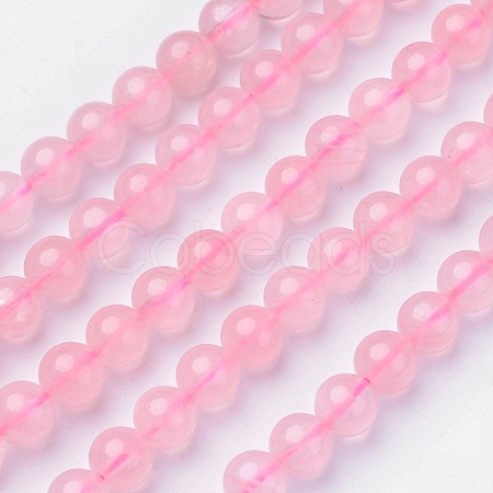 Natural Rose Quartz Beads Strands G-D809-22-6mm-1