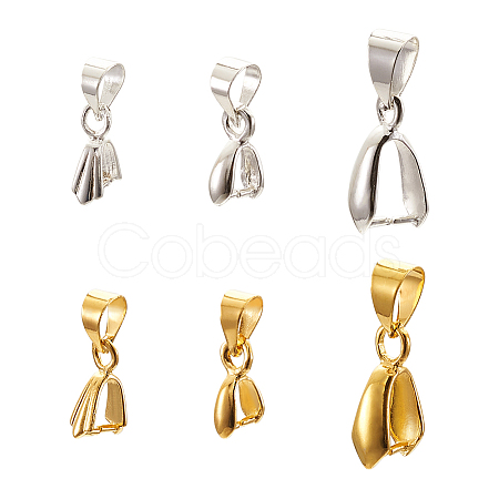 Brass Ice Pick Pinch Bails KK-TA0007-51-1