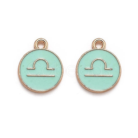 Alloy Enamel Pendants ENAM-S124-01B-15K-1