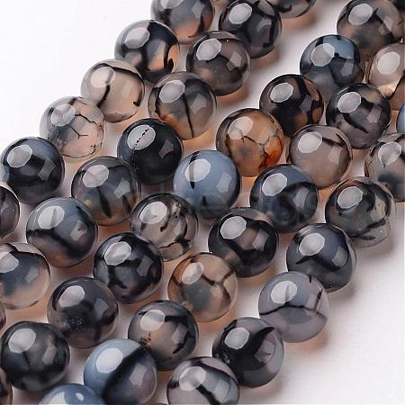 Natural Dragon Veins Agate Beads Strands G-D845-03-10mm-1