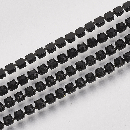 Electrophoresis Iron Rhinestone Strass Chains CHC-Q009-SS12-B01-1