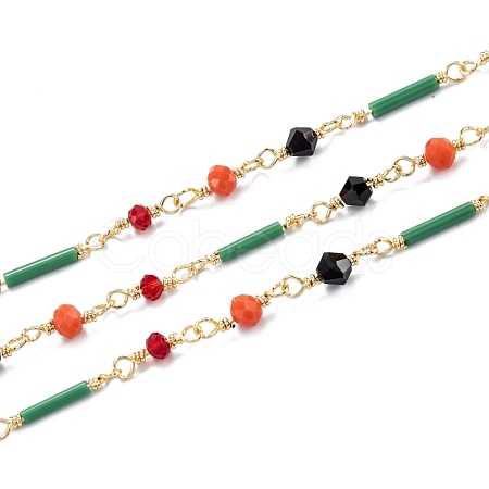 Brass Handmade Beaded Chains CHC-M021-19LG-1