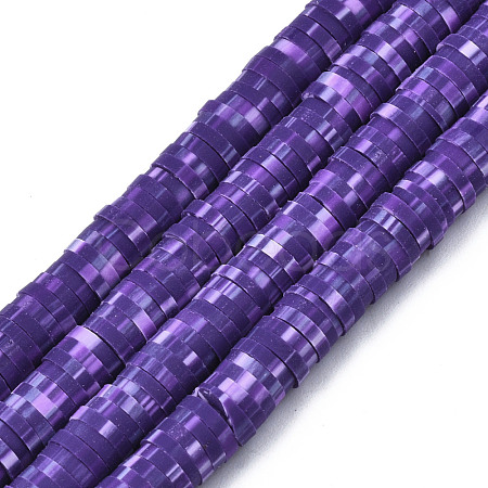 Handmade Polymer Clay Beads Strands CLAY-R089-6mm-161-1