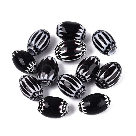 Handmade Millefiori Glass Barrel Beads LS-LA-N002-05B-1