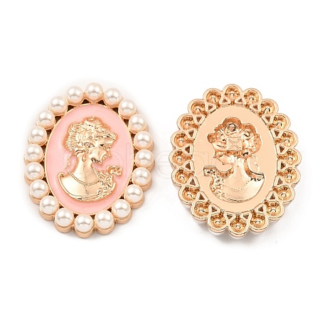 Zinc Alloy Enamel Cabochons ENAM-Q501-01LG-02-1