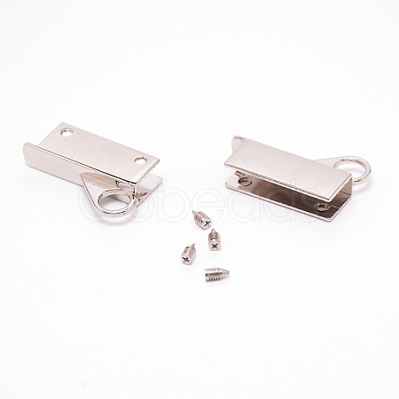 Zinc Alloy Bag Lock Catch Clasps PALLOY-WH0088-12P-1