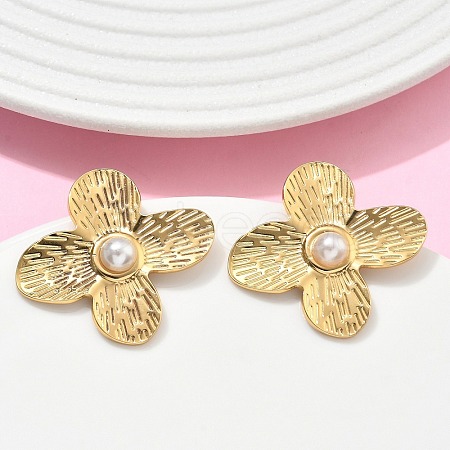 201 Stainless Steel Stud Earrings EJEW-D354-08G-06-1