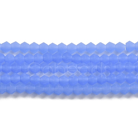 Imitation Jade Frosted Glass Bead Strands EGLA-A039-J4mm-MD04-1