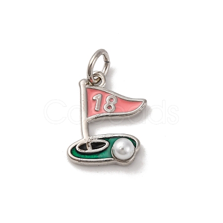 Brass Enamel Charms X-KK-Q098-37G-B-1