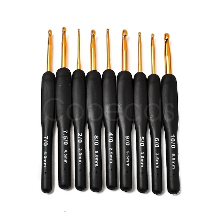9Pcs Aluminium Oxide Crochet Hook Sets TOOL-C012-12-1
