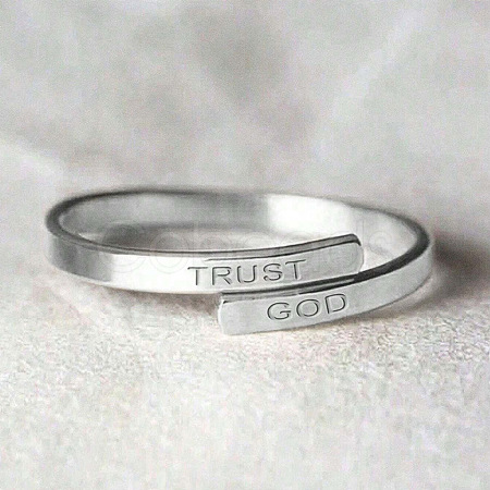 304 Stainless Steel Cuff Open Rings WGA6A67-02-1