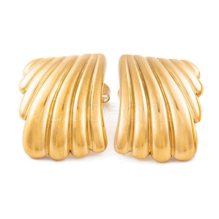 Ion Plating(IP) 304 Stainless Steel Stud Earrings for Women EJEW-L272-032G-01-1