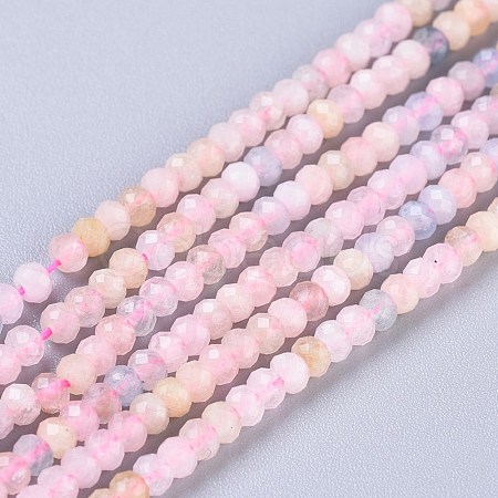 Natural Morganite Beads Strands G-R475-009-1