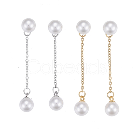 304 Stainless Steel Chain Tassel Earrings EJEW-I248-12-1