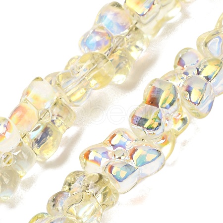 Transparent Glass Beads Strands GL-CBAAE04-02D-1