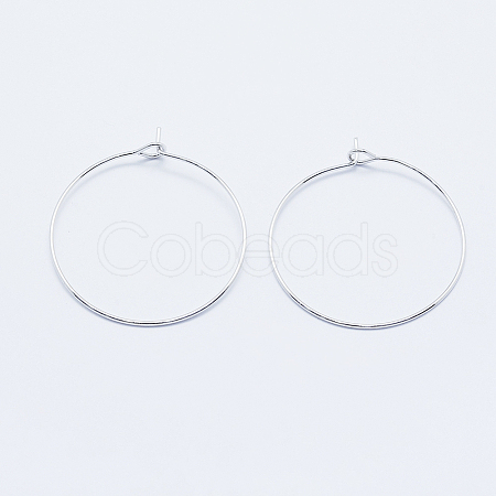 Long-Lasting Plated Brass Hoop Earrings Findings KK-K204-179P-NF-1