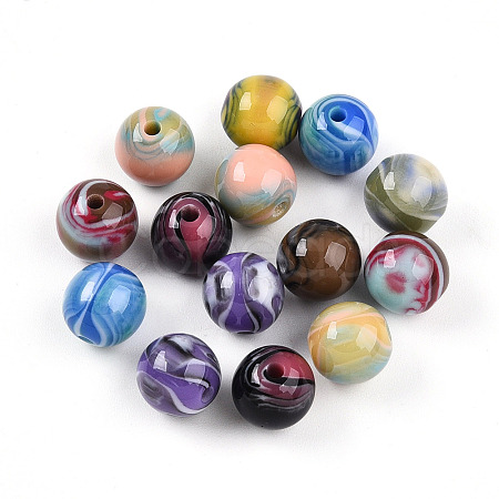 Opaque Resin Beads X1-RESI-N042-10mm-14-1