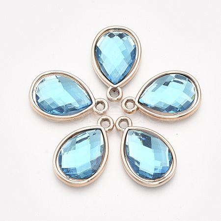 UV Plating Acrylic Pendants OACR-T005-84KC-04-1