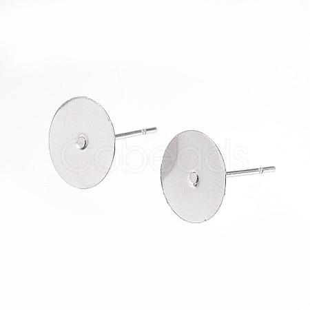 Tarnish Resistant 304 Stainless Steel Stud Earring Findings STAS-D448-088P-10mm-1