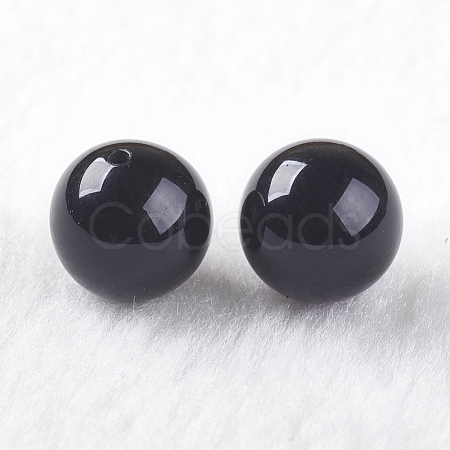 Natural Black Onyx Beads G-K275-13-10mm-1