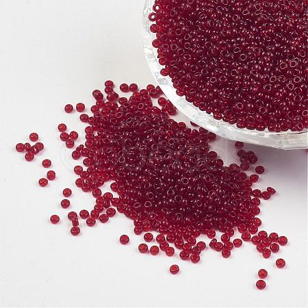 FGB 12/0 Grade A Transparent Colours Round Glass Seed Beads X-SEED-A022-F12-8-1