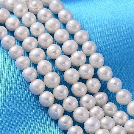 Natural Cultured Freshwater Pearl Beads Strands PEAR-L001-F-07-1