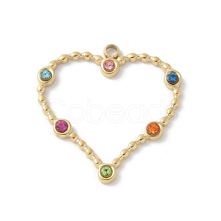 304 Stainless Steel Rhinestone Pendants STAS-Z122-54G-02-1