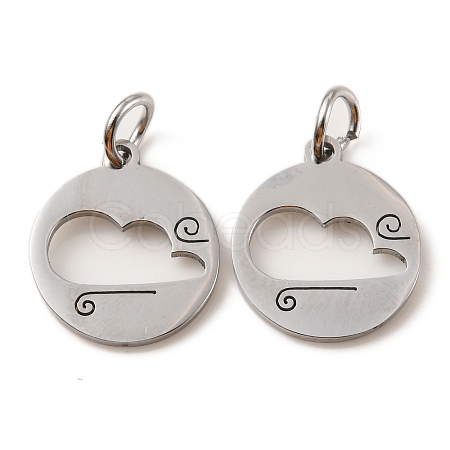 Non-Tarnish 304 Stainless Steel Charms STAS-D050-07P-06-1