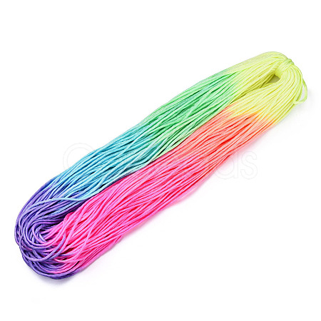100M Random Color Nylon Braided Cord for Jewelry Making Macrame Craft RCP-R006-03-1