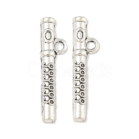 Tibetan Style Zinc Alloy Flute Pendants TIBEP-R334-327AS-RS-1