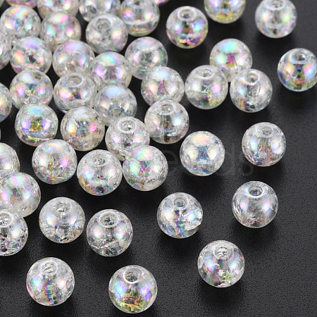 Transparent Crackle Acrylic Beads X-MACR-S373-66-L06-1