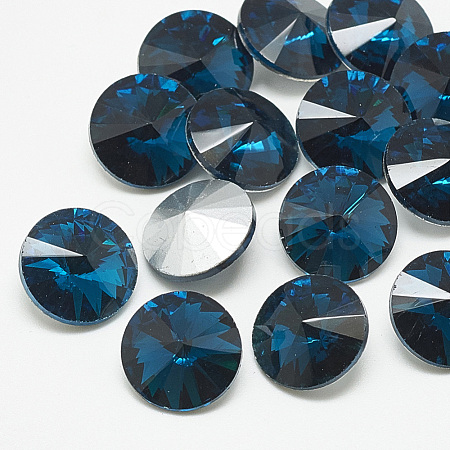 Pointed Back Glass Rhinestone Cabochons RGLA-T086-10mm-14-1