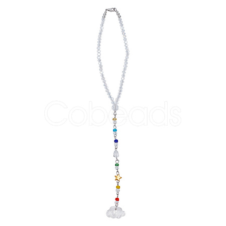 Cloud Resin Pendant Decoration HJEW-DR00020-1