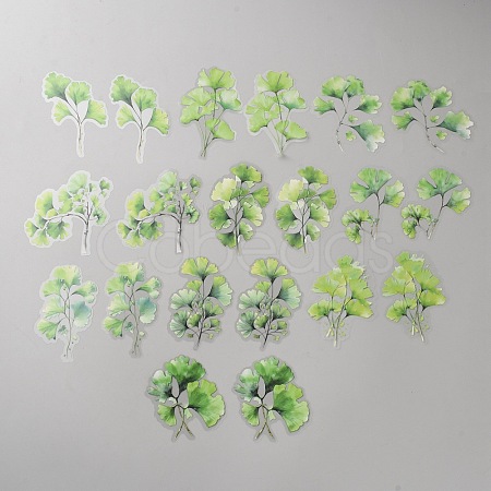 20Pcs Leaf PET Decorative Stickers DIY-WH20055-079D-1