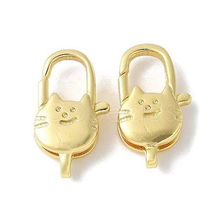 Brass Lobster Claw Clasps KK-F893-12G-02-1