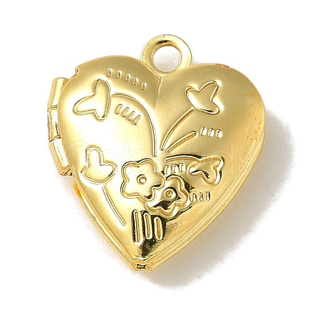 Brass Locket Pendants KK-Q019-03G-1