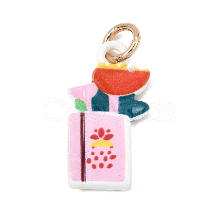 Spray Painted Alloy Pendants AL-CBAB1F7-01A-1