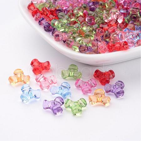 Transparent Acrylic Plastic Tri Beads for Christmas Ornaments Making X-PL699M-1