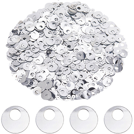 5Sets Iridescent PVC Paillette/Sequin Links PVC-SC0001-16E-1